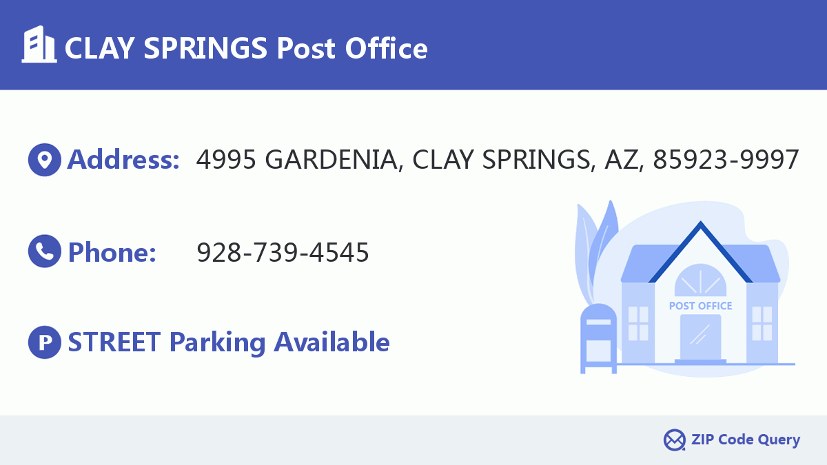 Post Office:CLAY SPRINGS