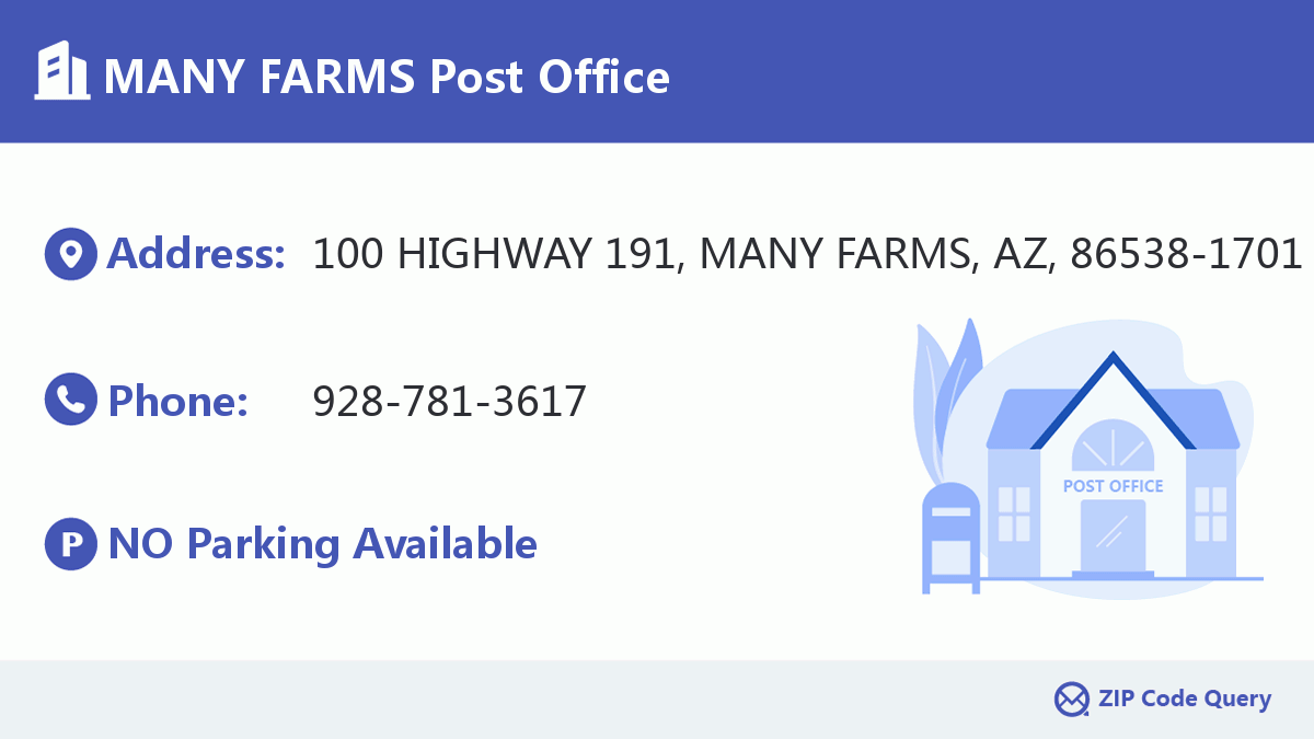 Post Office:MANY FARMS