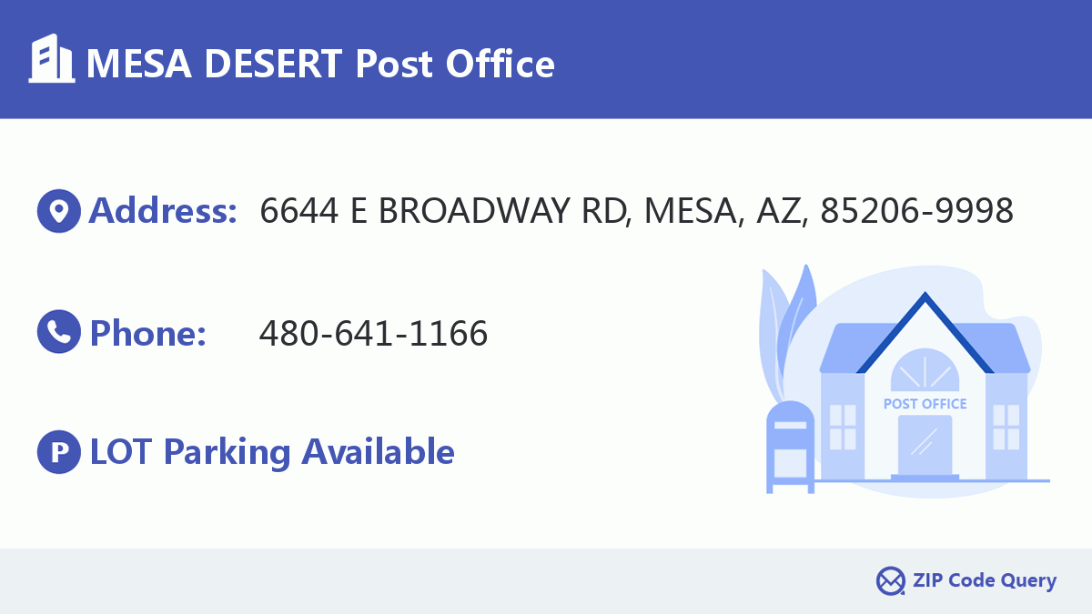 Post Office:MESA DESERT