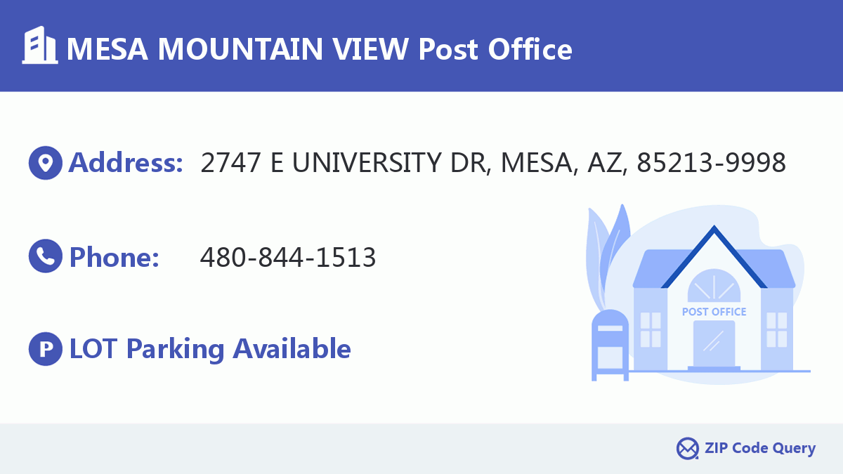 Post Office:MESA MOUNTAIN VIEW