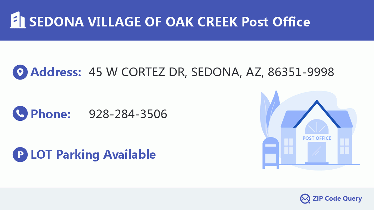 Post Office:SEDONA VILLAGE OF OAK CREEK
