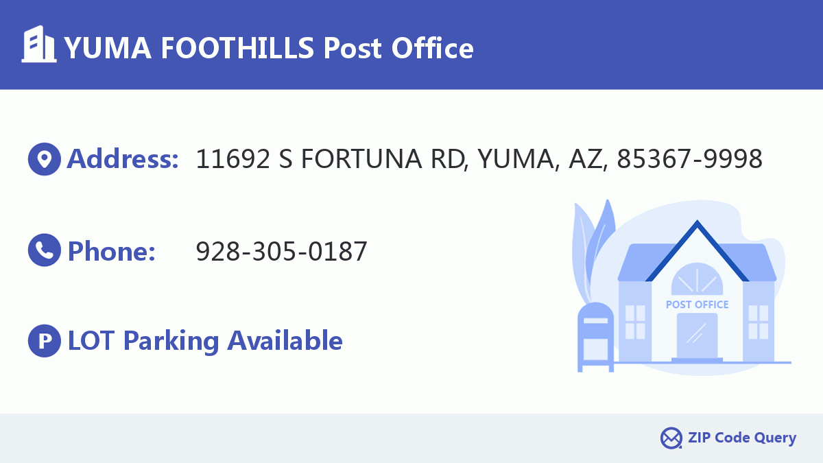 Post Office:YUMA FOOTHILLS