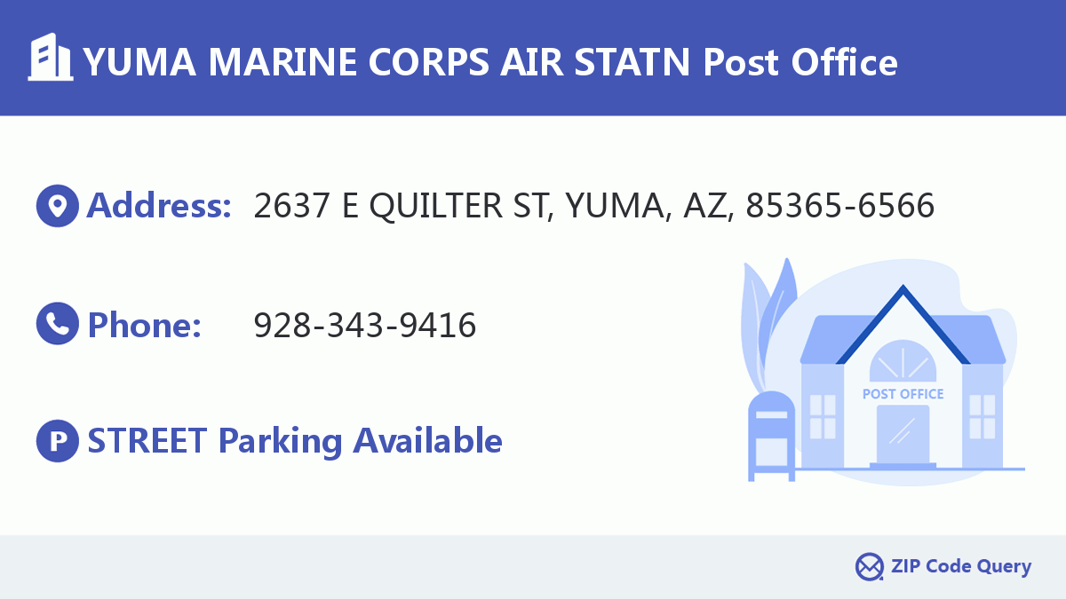 Post Office:YUMA MARINE CORPS AIR STATN